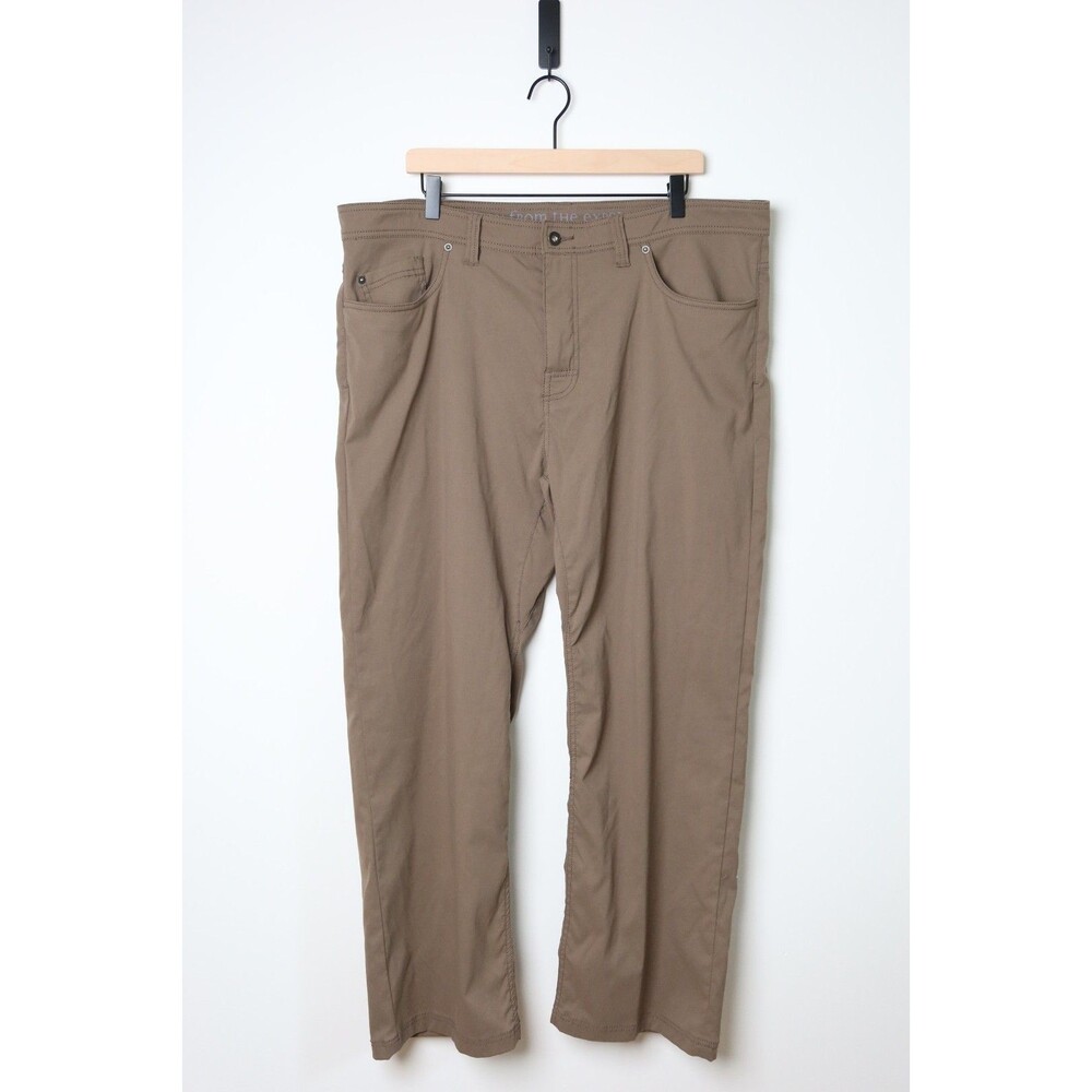 Prana Brion Pant Mens 40x30 Brown Slim Fit Straight Leg Outdoor Hiking